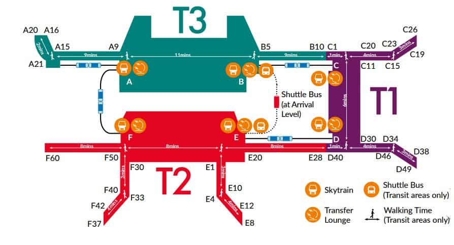 Changi Airport Terminal 3 Layout - Singapore Airport - Changi Airport Map, Hotel & Duty Free