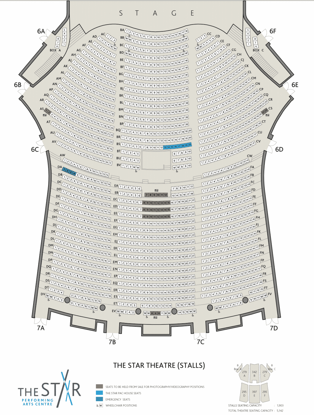 Star Theatre Singapore Seating Map