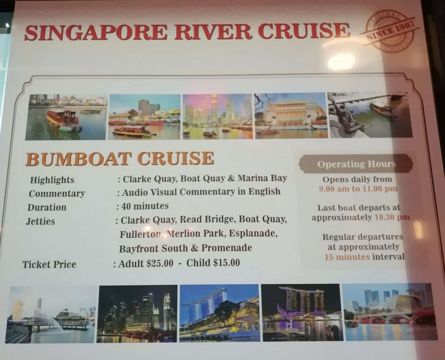 singapore river cruise map