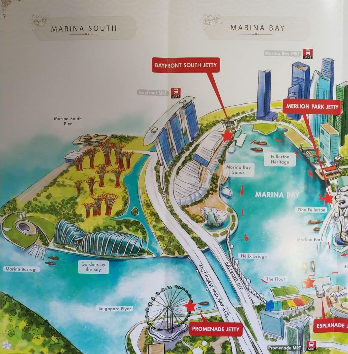 singapore river cruise map